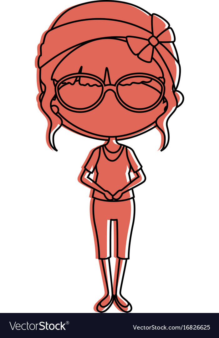 Girl with glasses icon