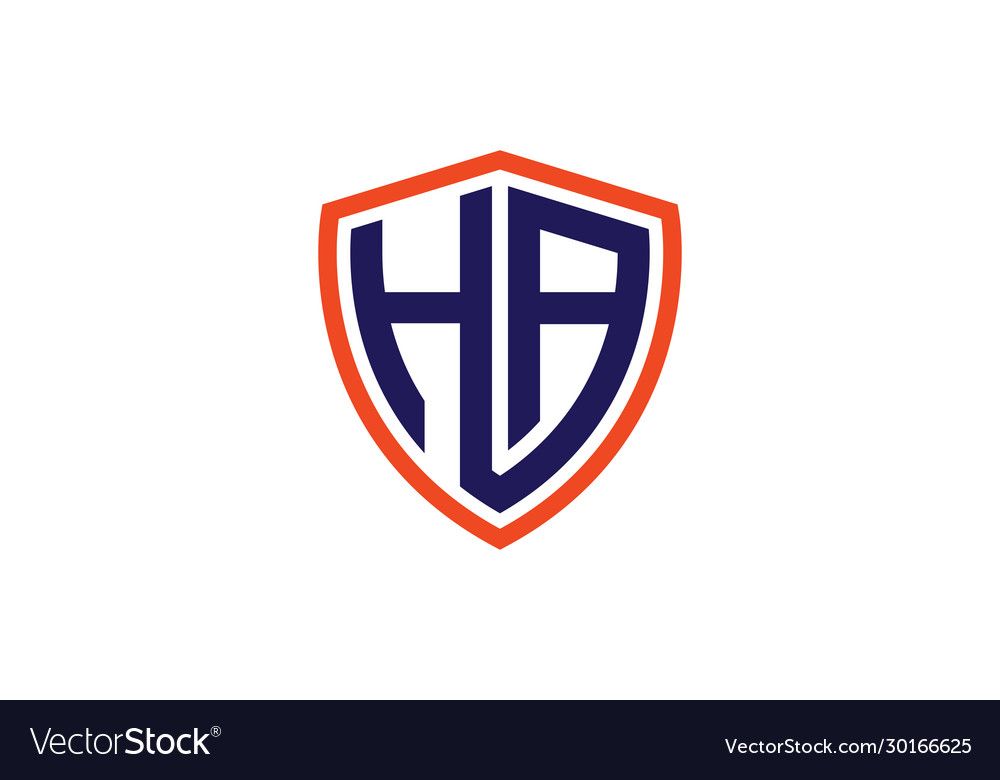 H a ha initial letter logo design template