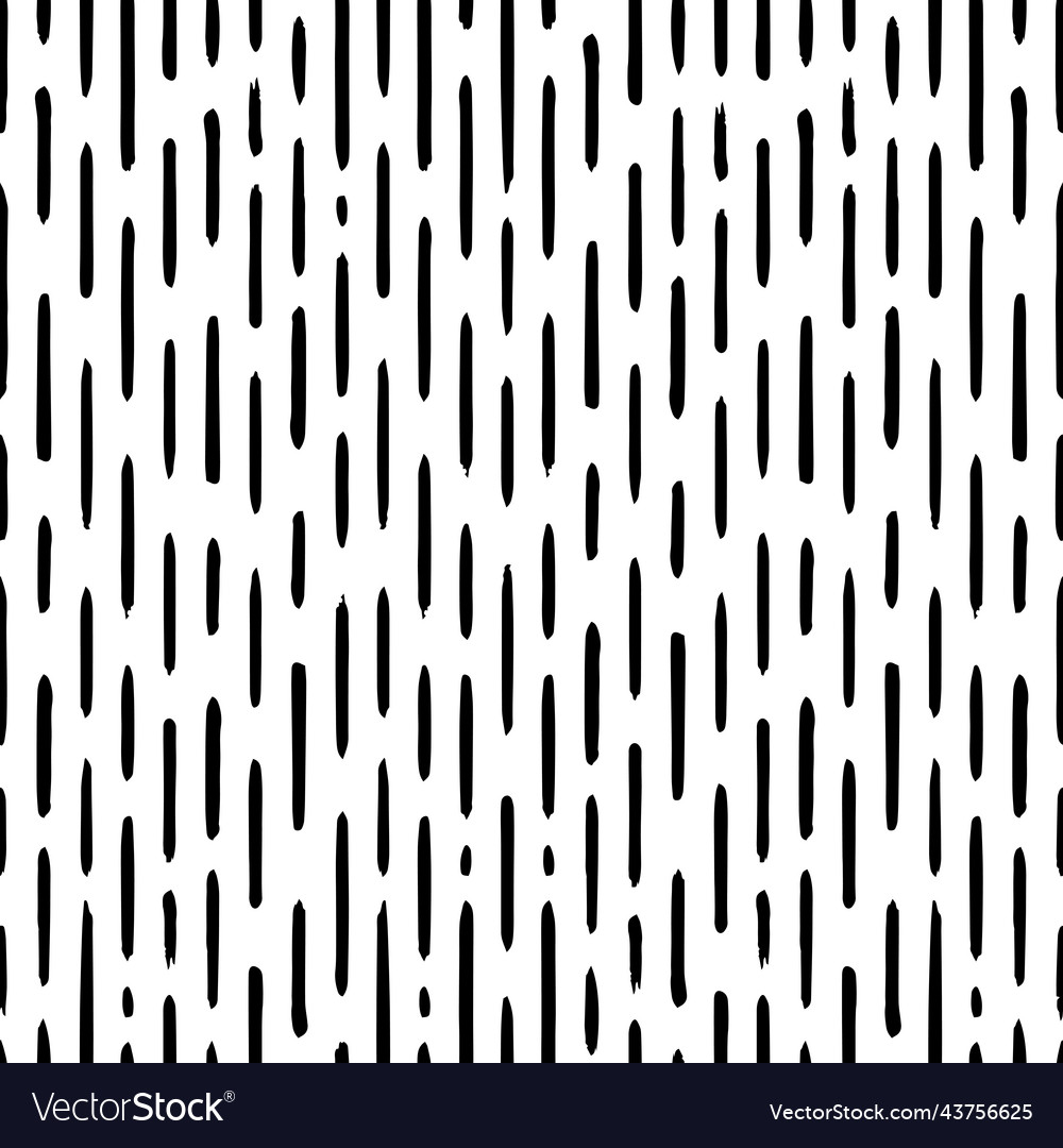 Hand Drawn Striped Seamless Pattern With Short Vector Image 6510