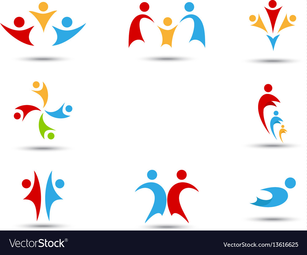 Human icons and symbols Royalty Free Vector Image