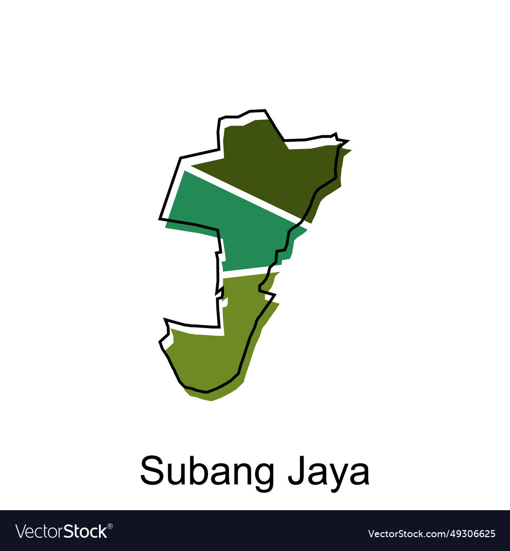 Map city of subang jaya design malaysia Royalty Free Vector