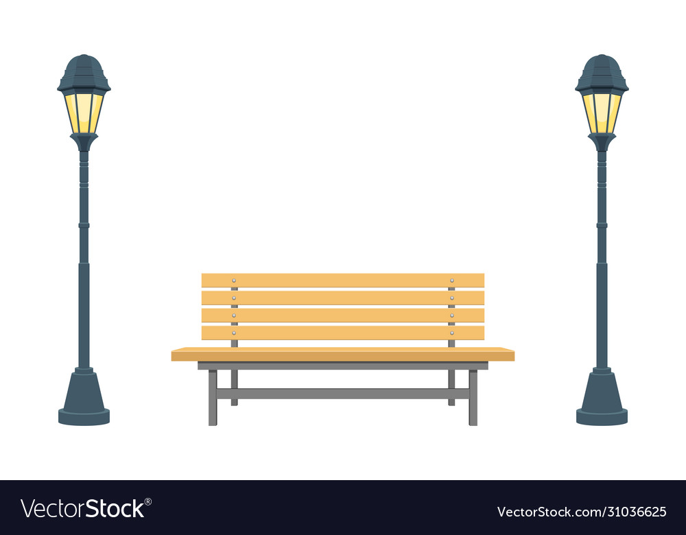 Park bench Royalty Free Vector Image - VectorStock