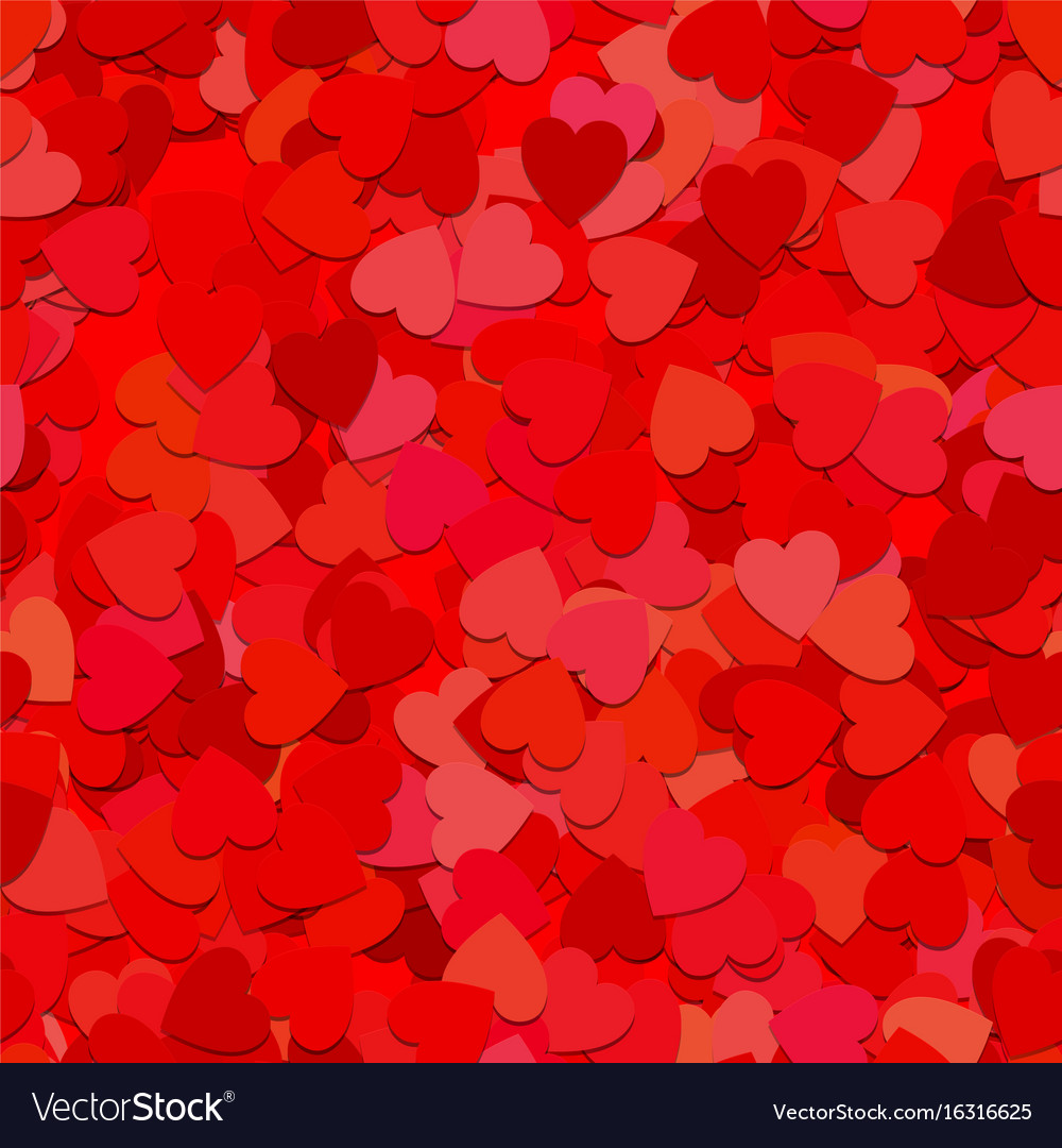 Red seamless heart background pattern