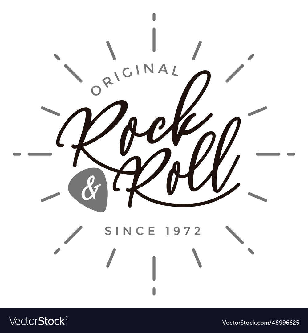 Rock and roll logo Royalty Free Vector Image - VectorStock