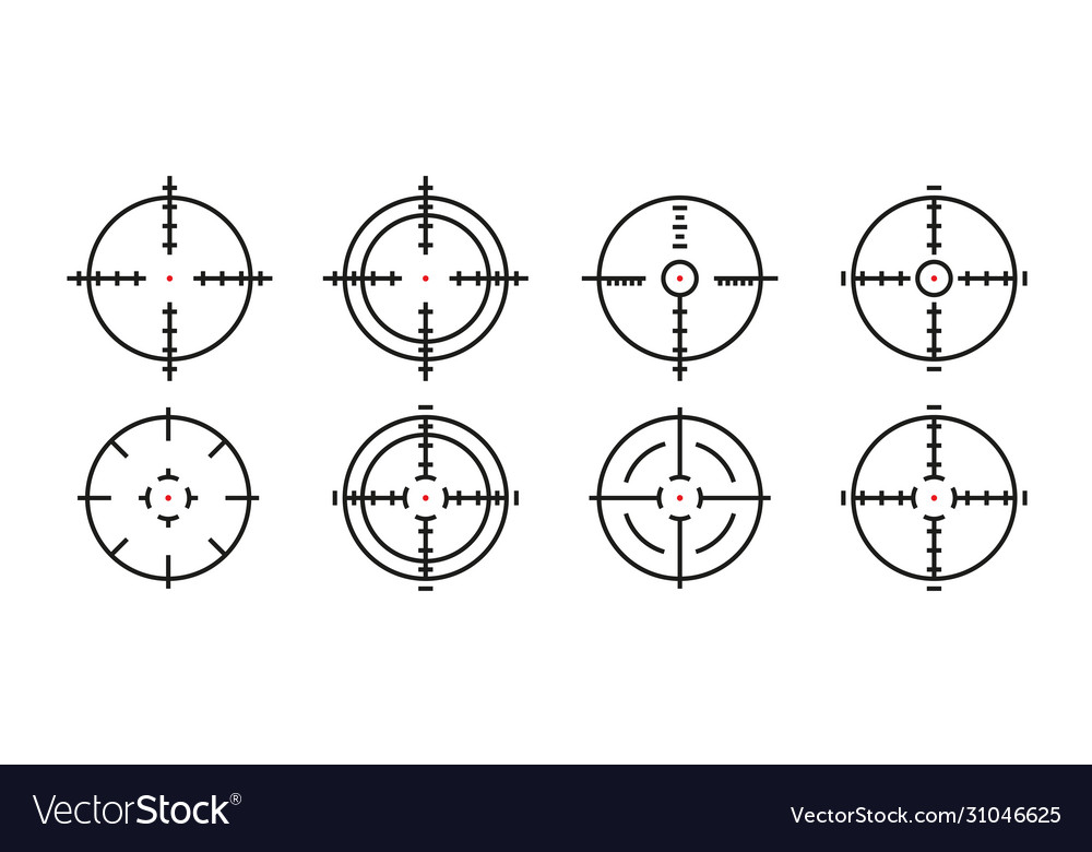 Set target aim isolate in flat style