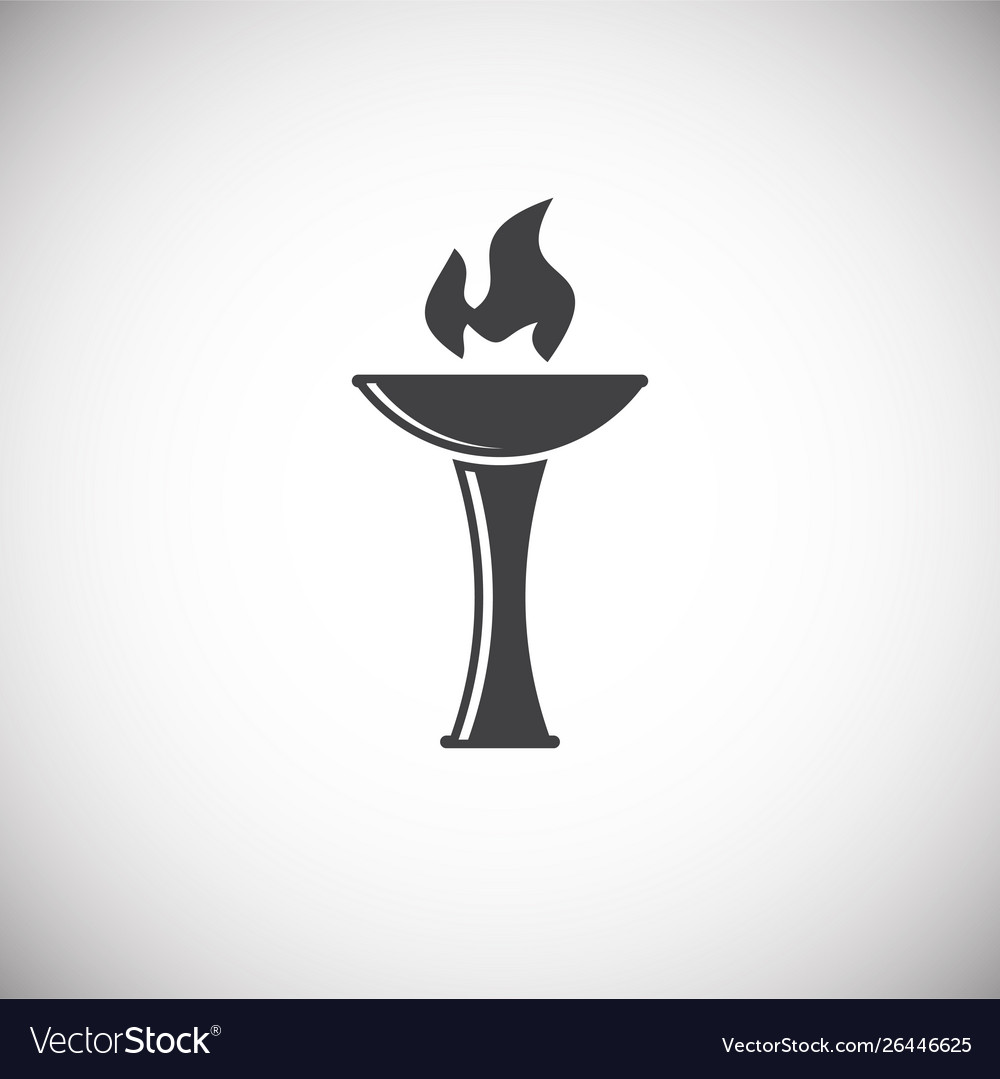 Torch icon on background for graphic and web vector image Torch icon on background for graphic and web