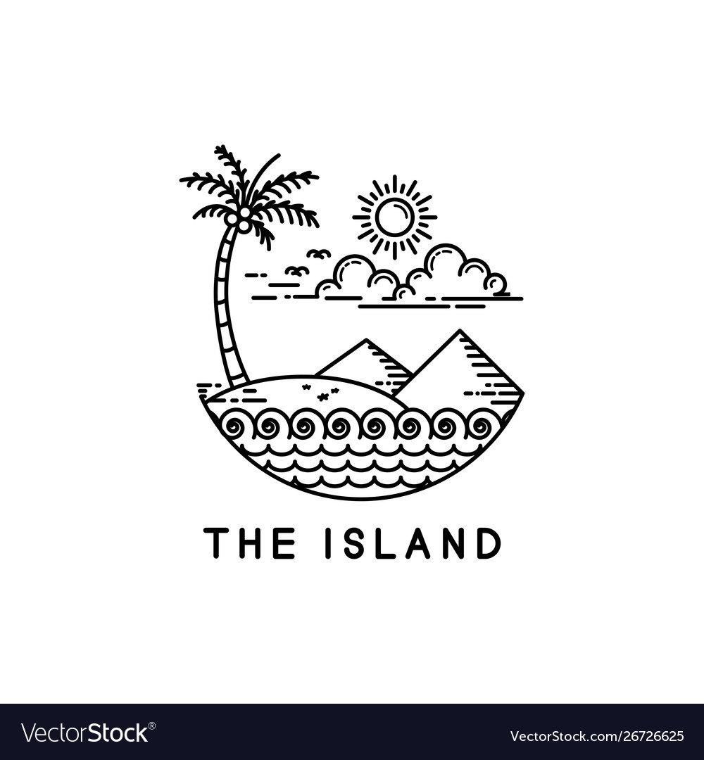 Tropical island Royalty Free Vector Image - VectorStock