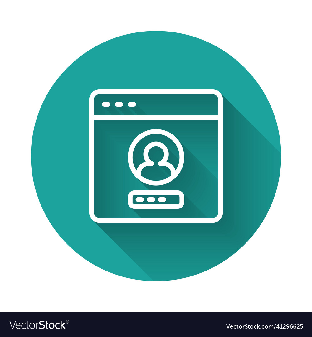 White line create account screen icon isolated Vector Image White line create account screen icon isolated