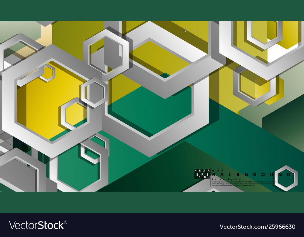 Abstract geometric background with hexagons vector image Abstract geometric background with hexagons