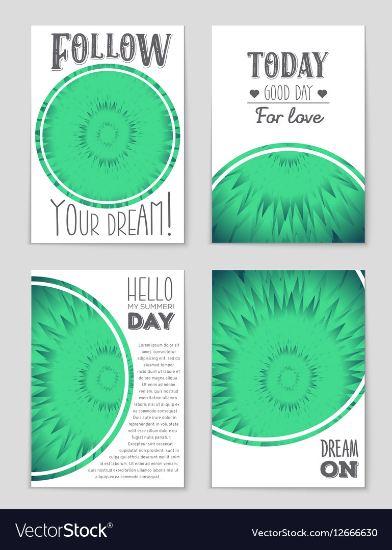 Abstract layout background set for art