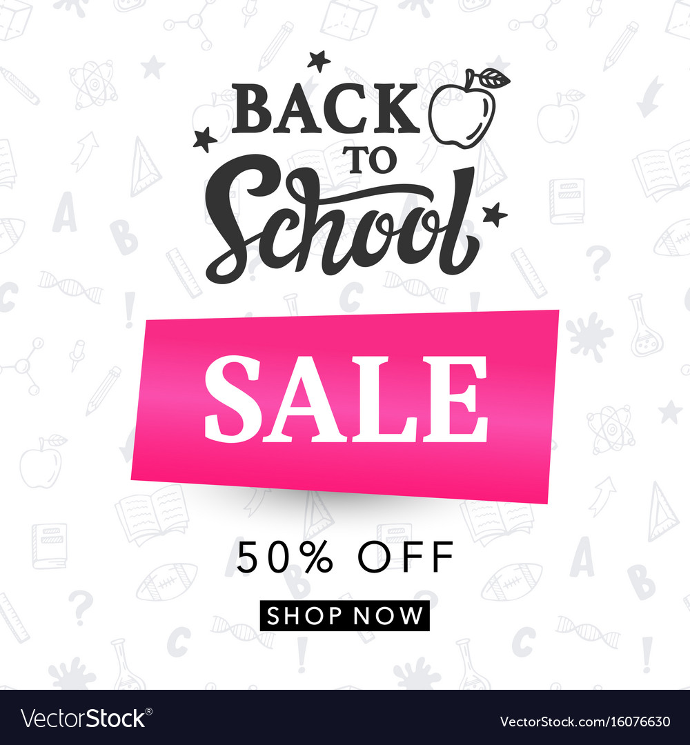 Back to school sale banner template