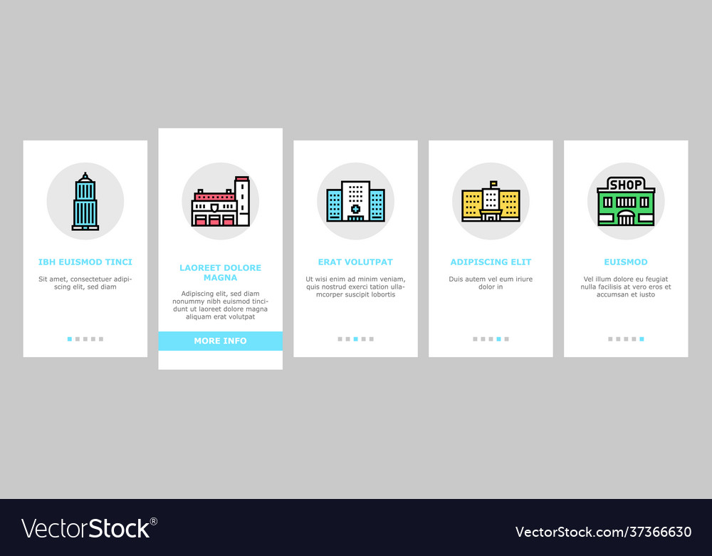 Bau von Architektur an Bord von Icons Set vector image Bau von Architektur an Bord von Icons Set