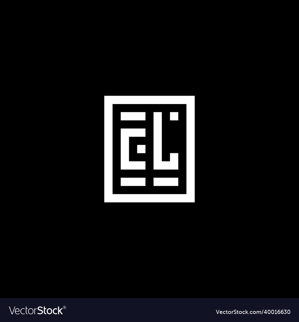 Cl initial logo with square rectangular shape