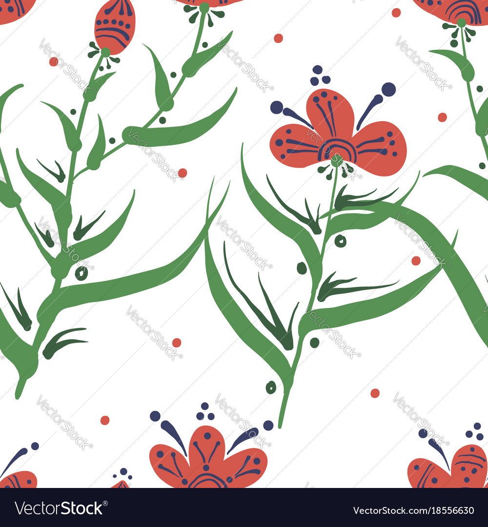 Elegance seamless pattern with flowers