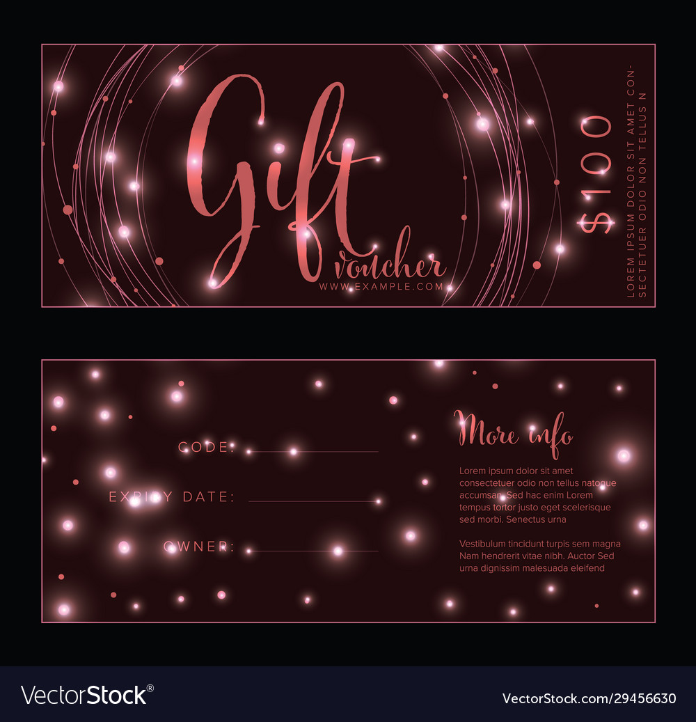 Gift voucher card template