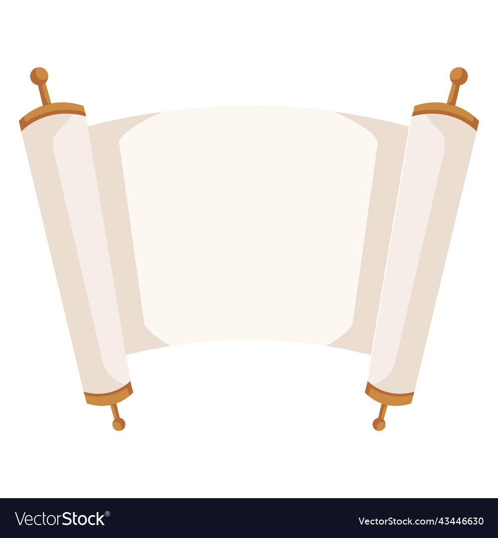 Jewish papyrus roll Royalty Free Vector Image - VectorStock