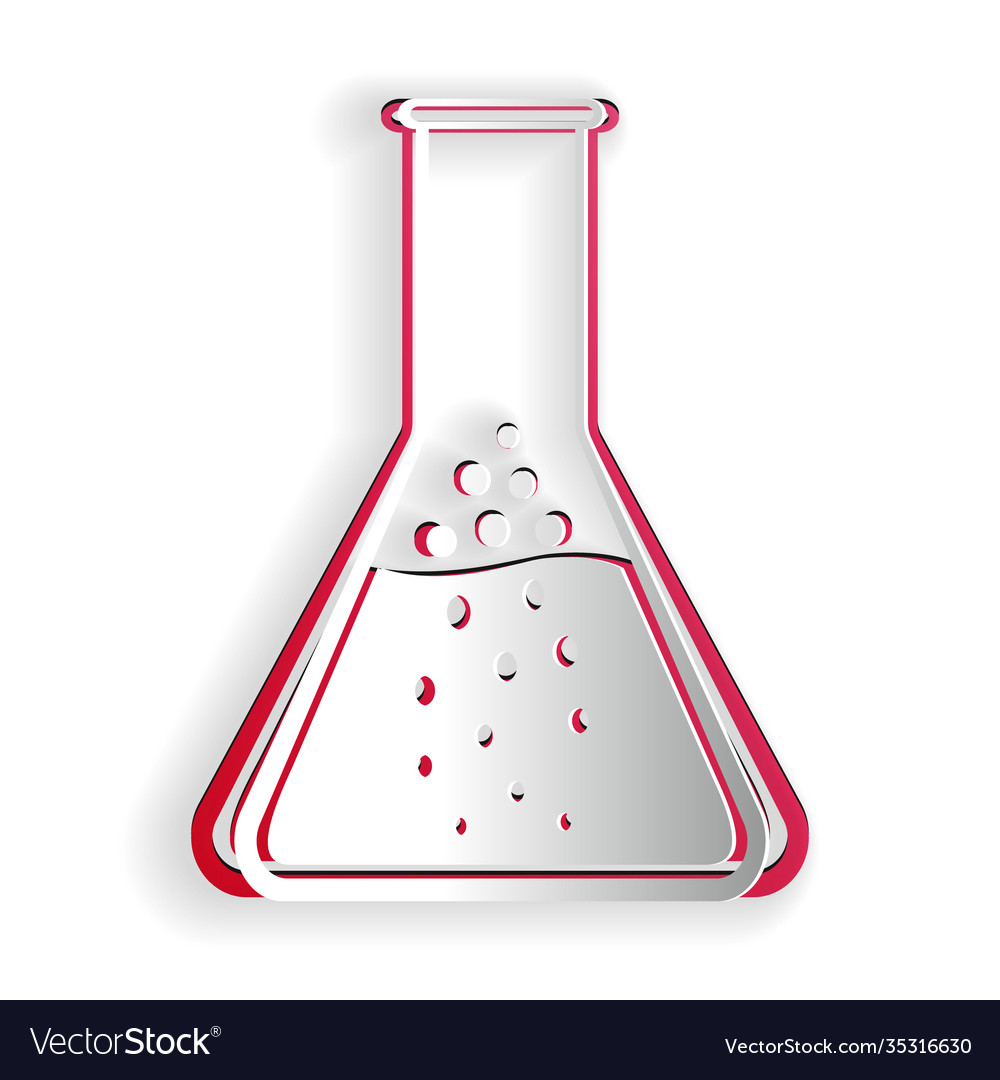 Paper cut test tube and flask - chemical