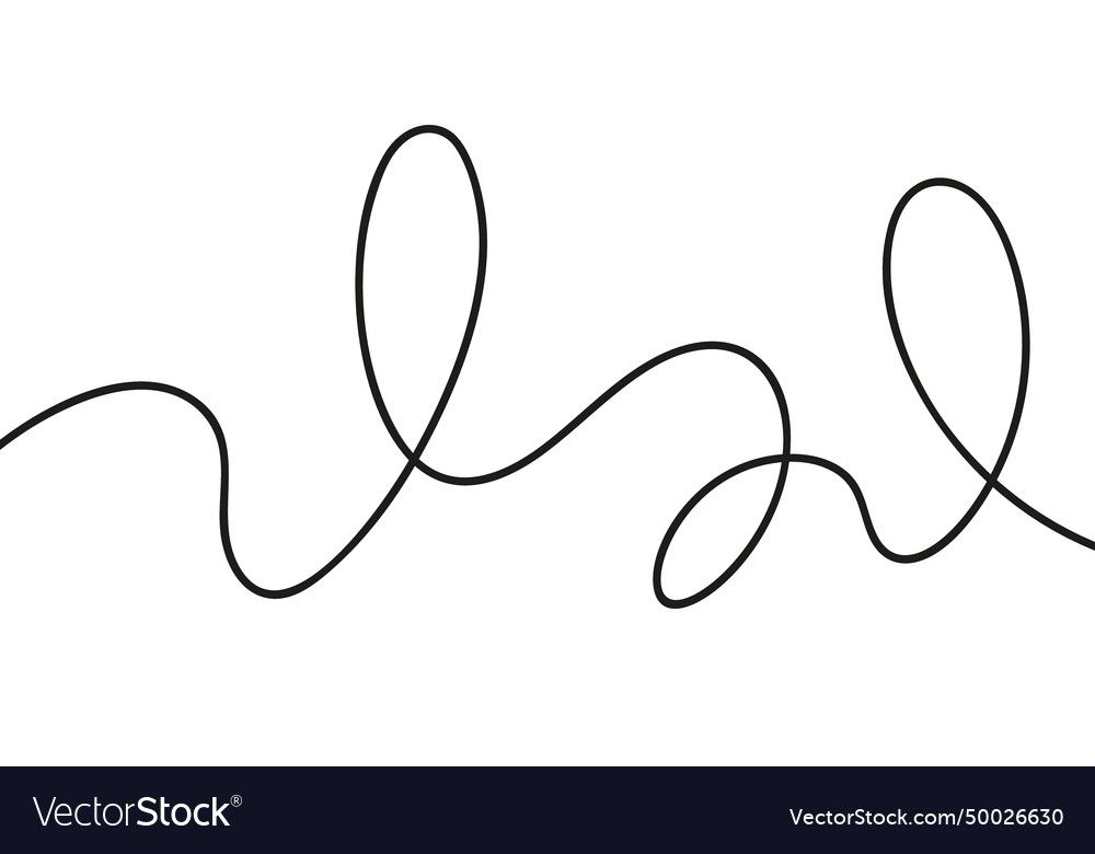 Thin wavy line pattern with flowing curves vector image Thin wavy line pattern with flowing curves
