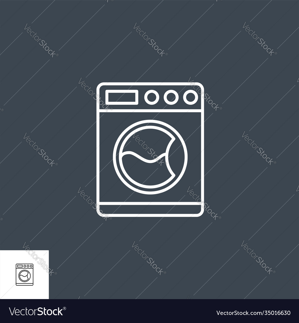 Washing machine related line icon