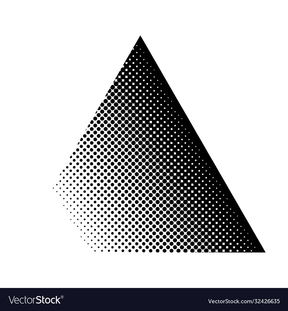 Abstract triangle halftone pattern collection vector image Abstract triangle halftone pattern collection