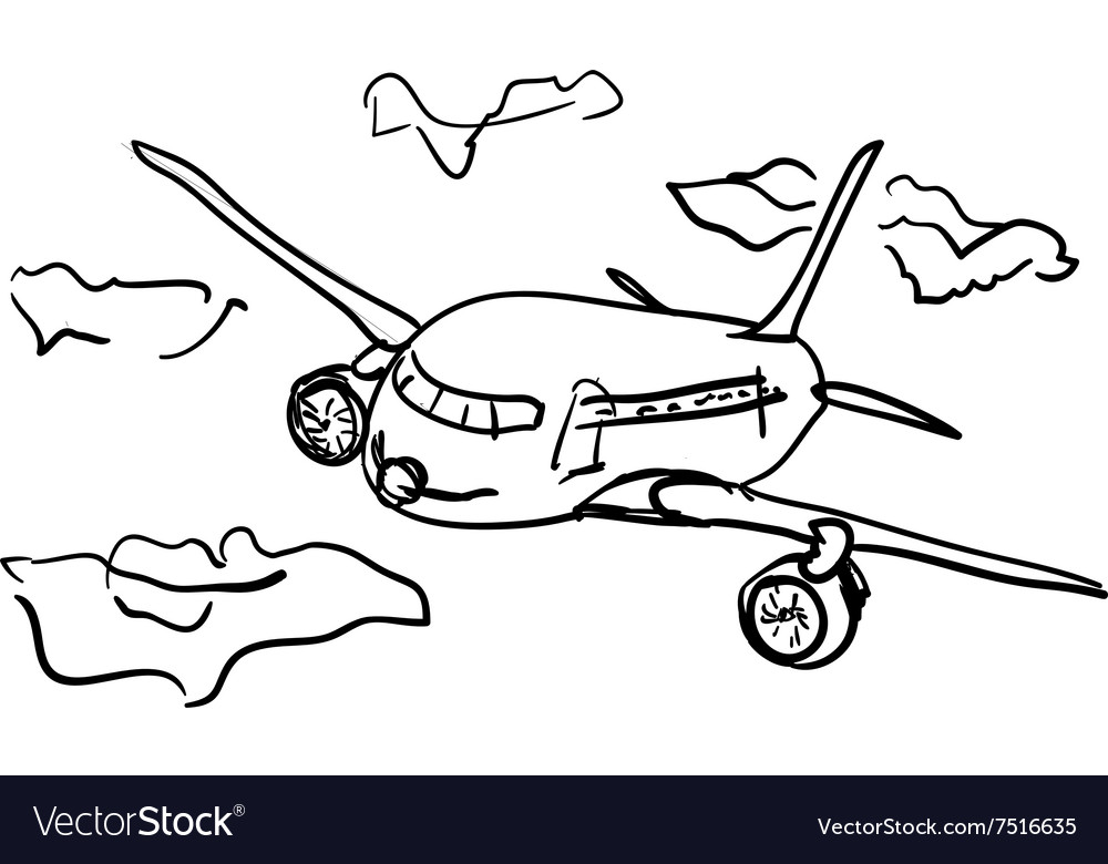 Airplane Royalty Free Vector Image - VectorStock