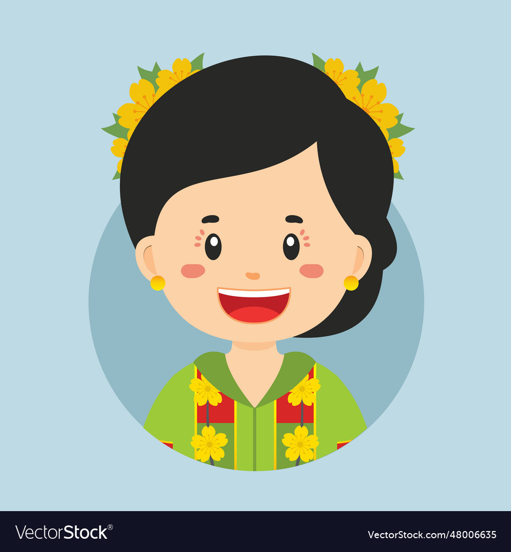 Avatar of a west sulawesi character Royalty Free Vector