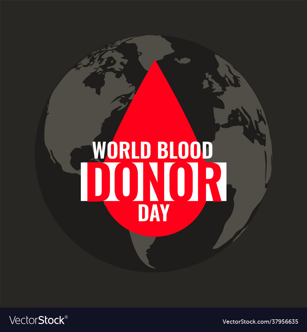 Blood drop background for world donor day Vector Image