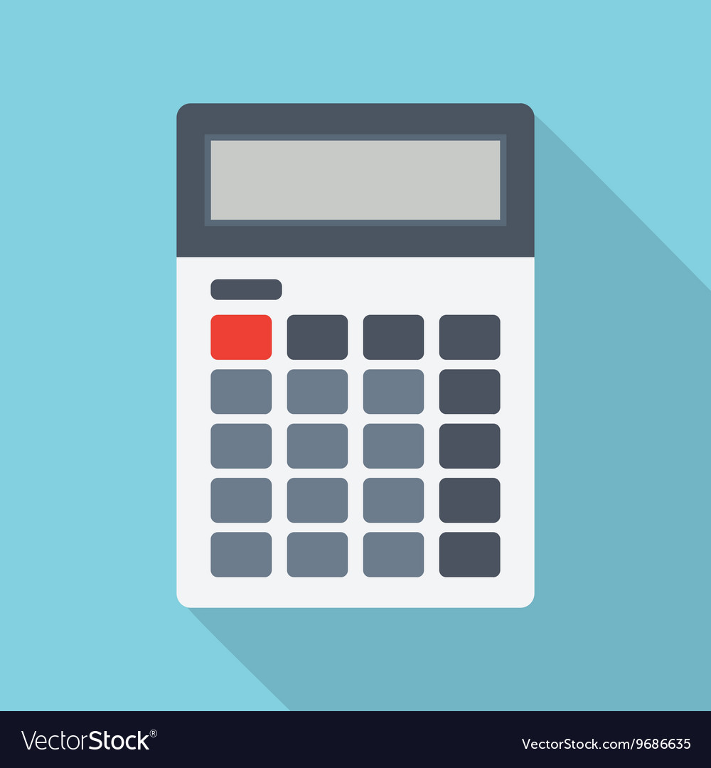 Calculator isolated on a colored background
