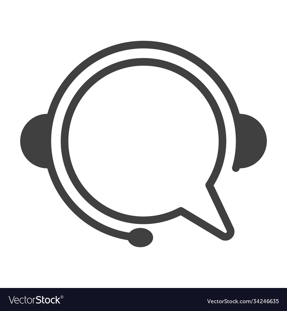 Call center icon minimalistic linear performance