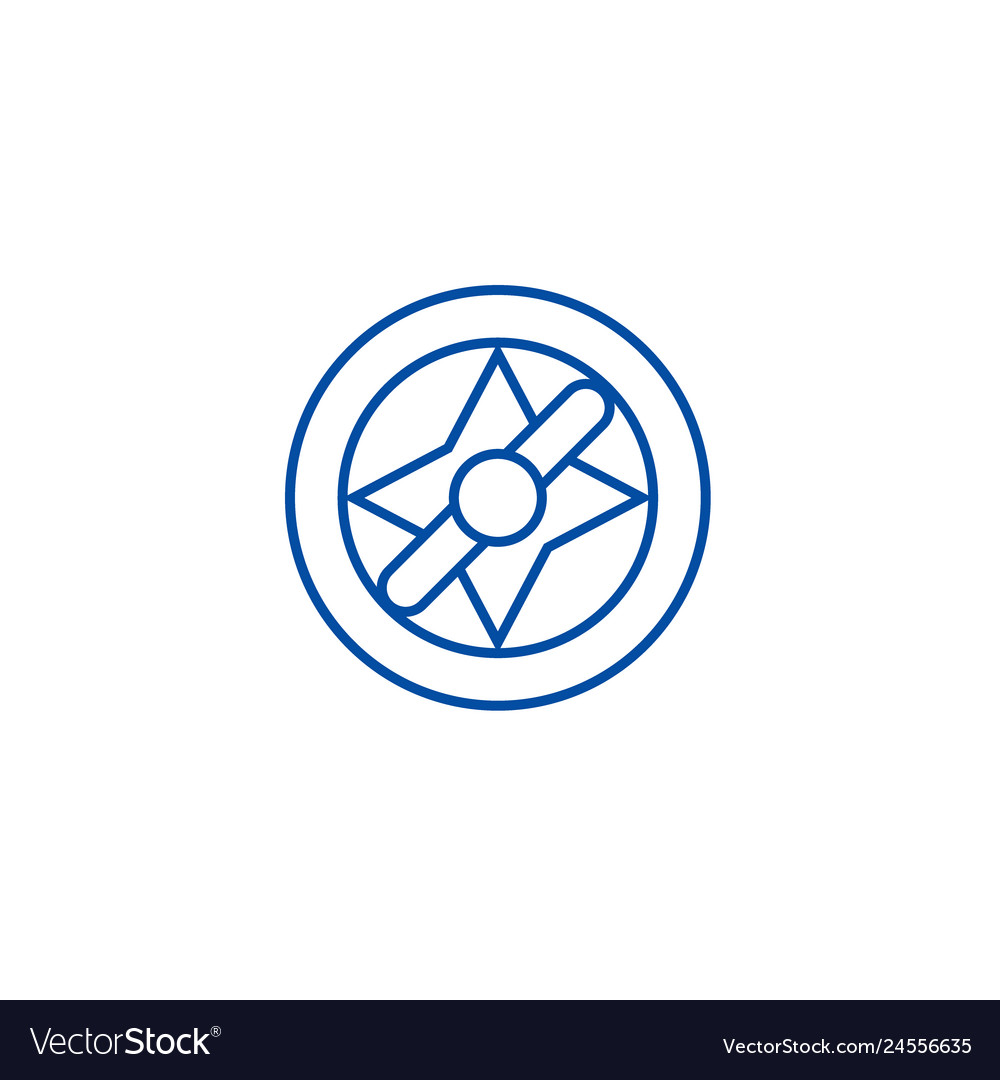 Compass line icon concept