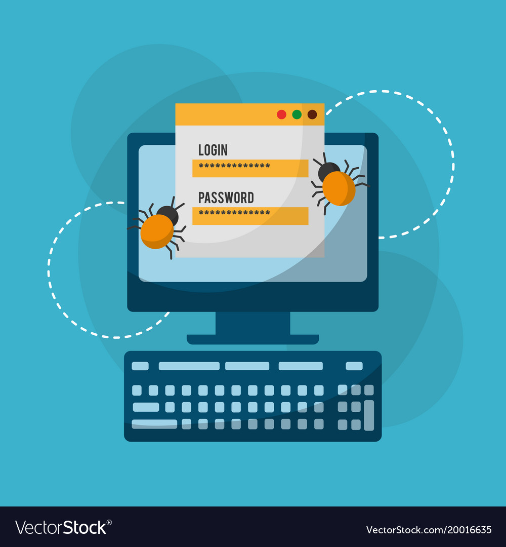 Computer-Login und Passwort-Fehler-Angriff