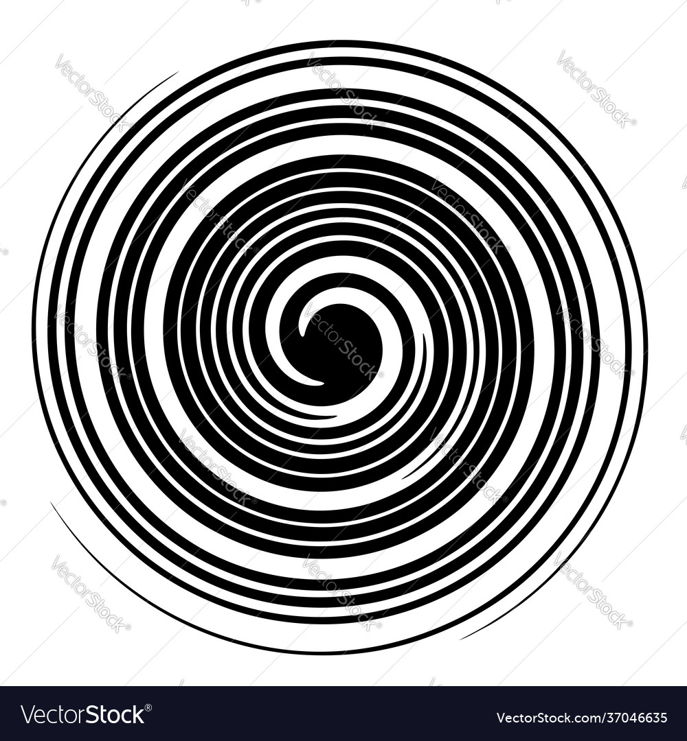 Cyclical circle helix volute element concentric Vector Image Cyclical circle helix volute element concentric