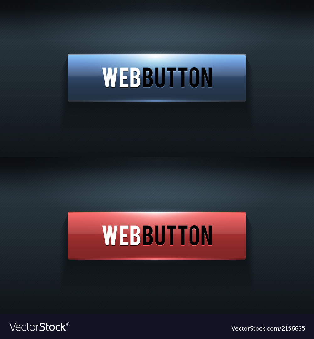 Glossy Buttons on Dark Background
