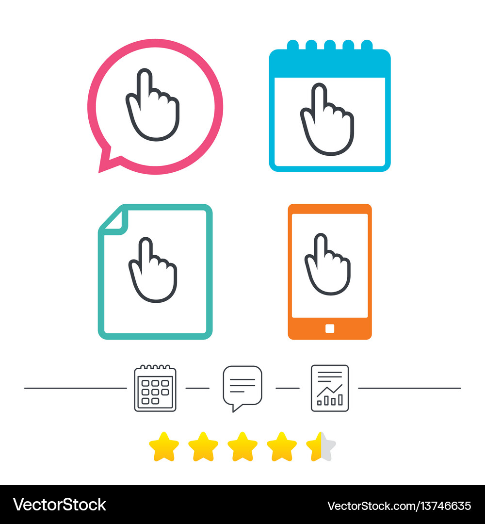 Hand cursor sign icon pointer symbol Royalty Free Vector