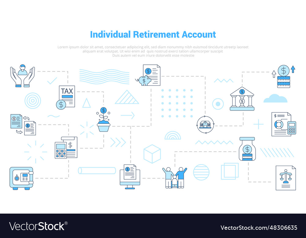 Ira individual retirement account concept