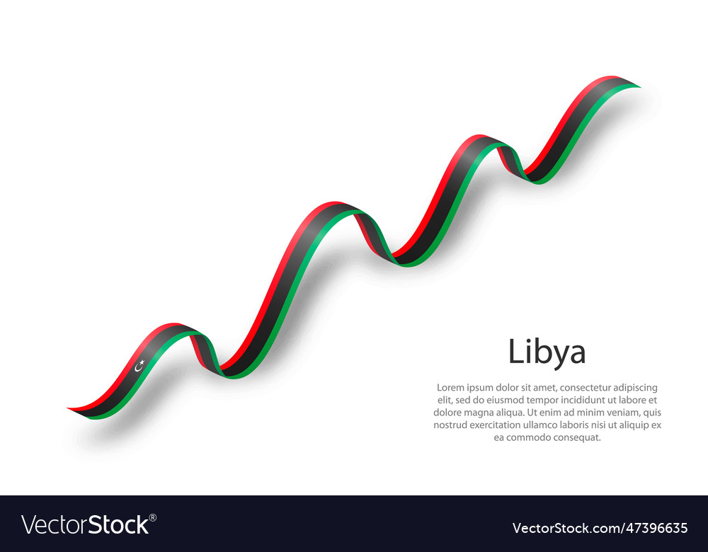 Libyen Flagge Band Banner