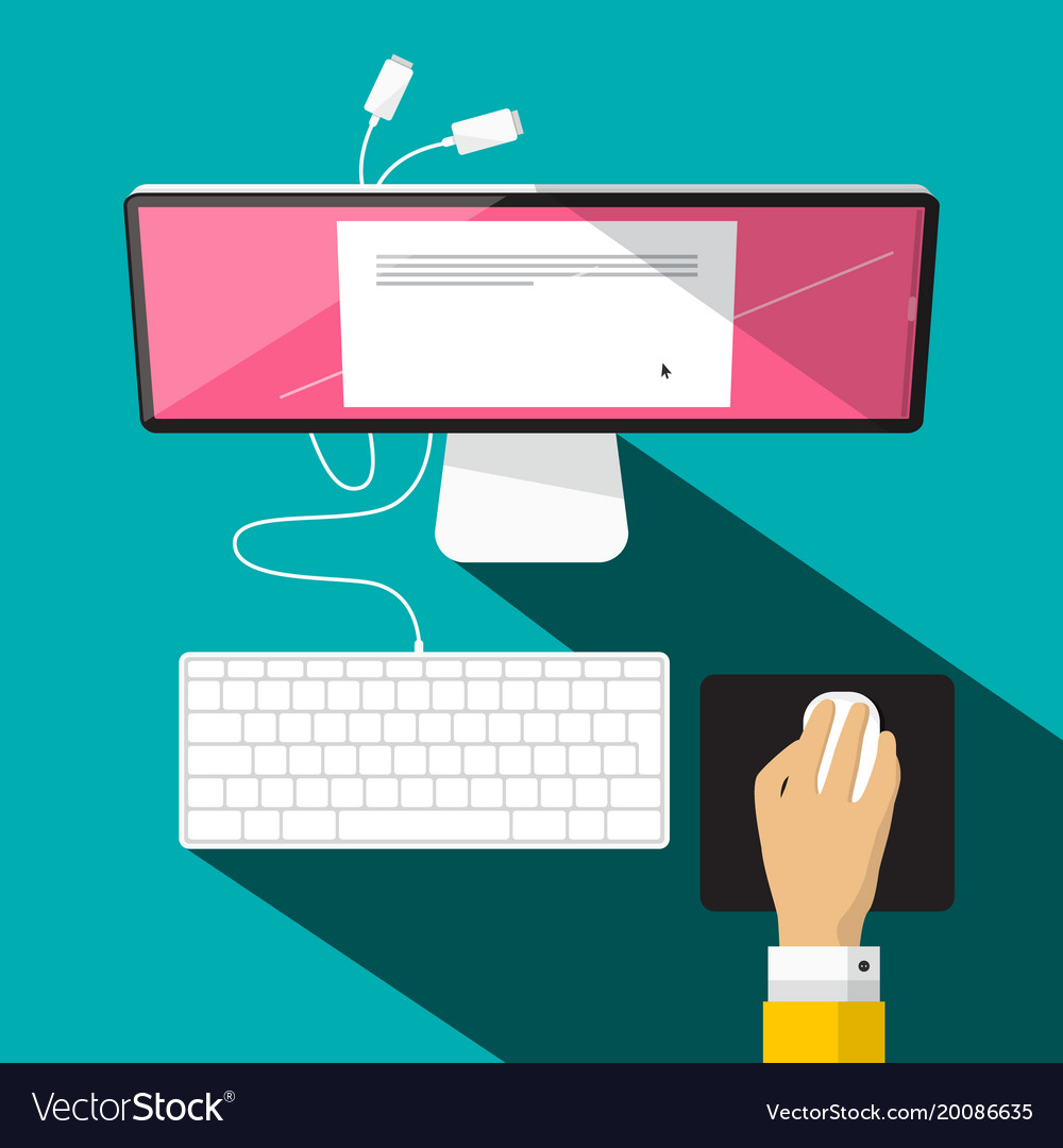 Modern Computer with Keyboard and Mouse