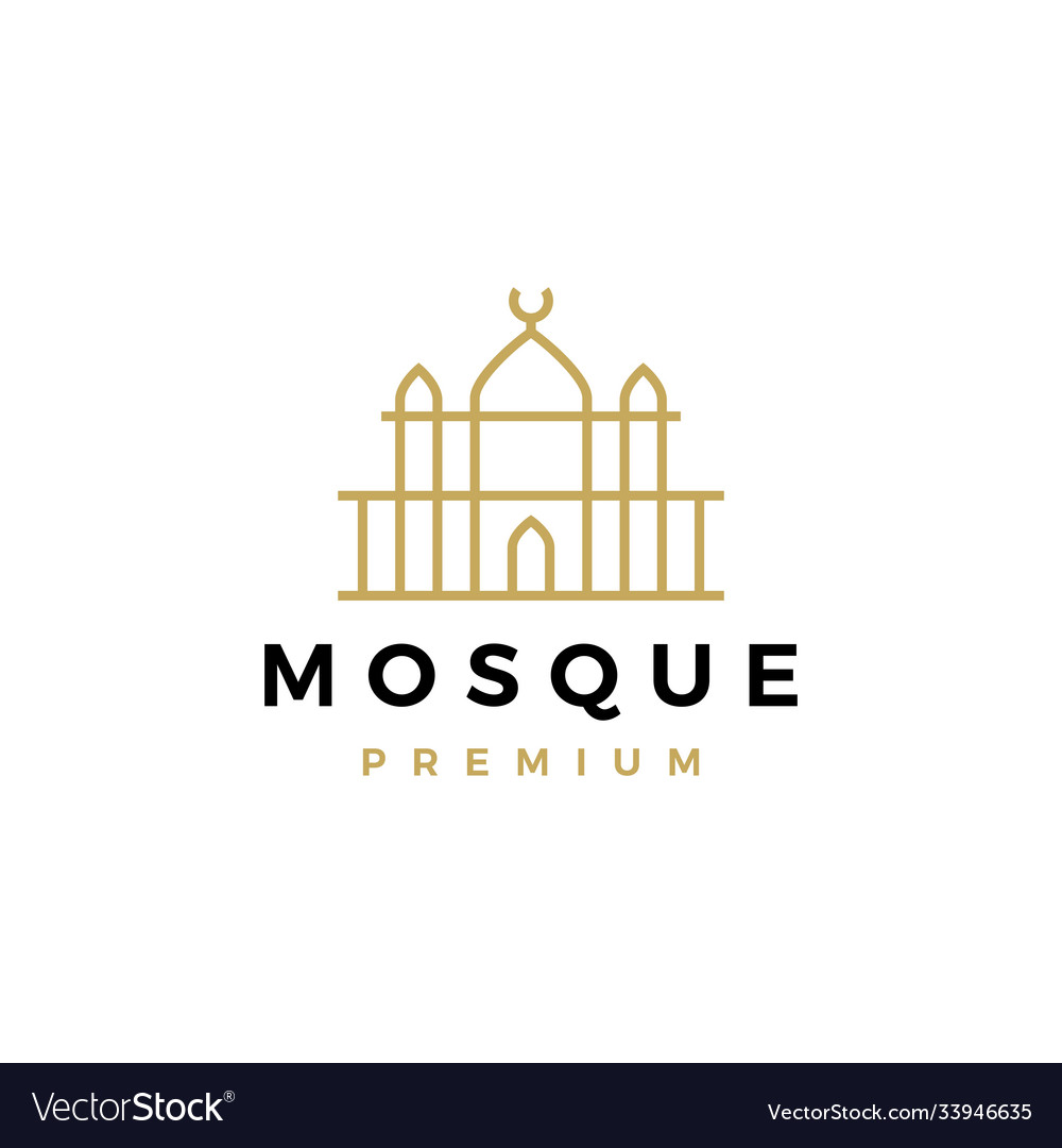 Mosque logo icon Royalty Free Vector Image - VectorStock