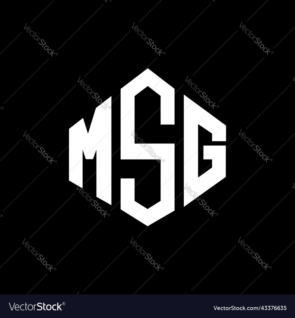 Msg letter logo design with polygon shape