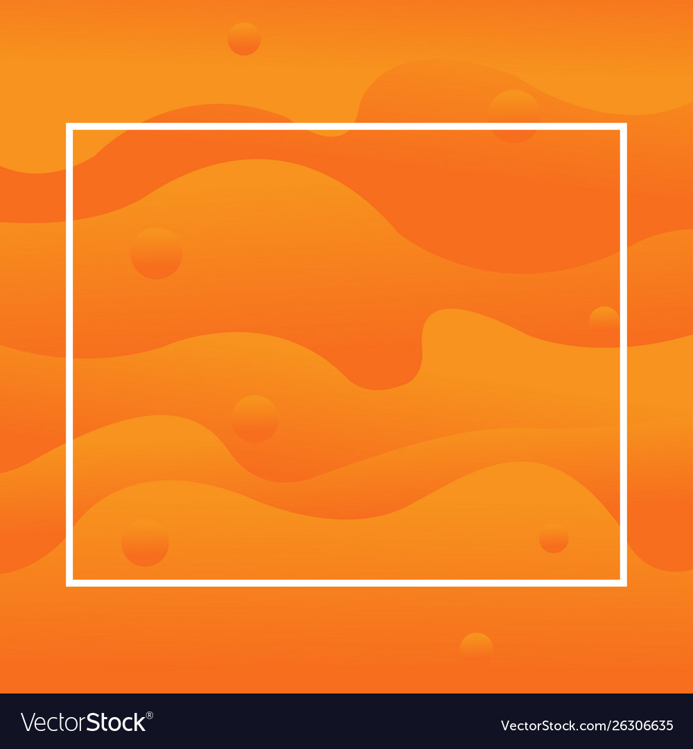 Orange abstract curve square background
