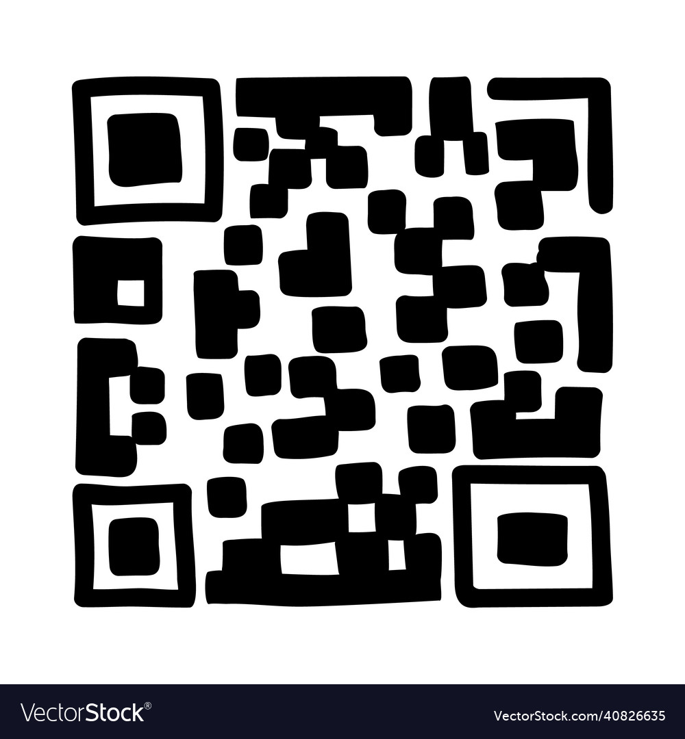 Qr - code isolated on white background universal Vector Image Qr - code isolated on white background universal