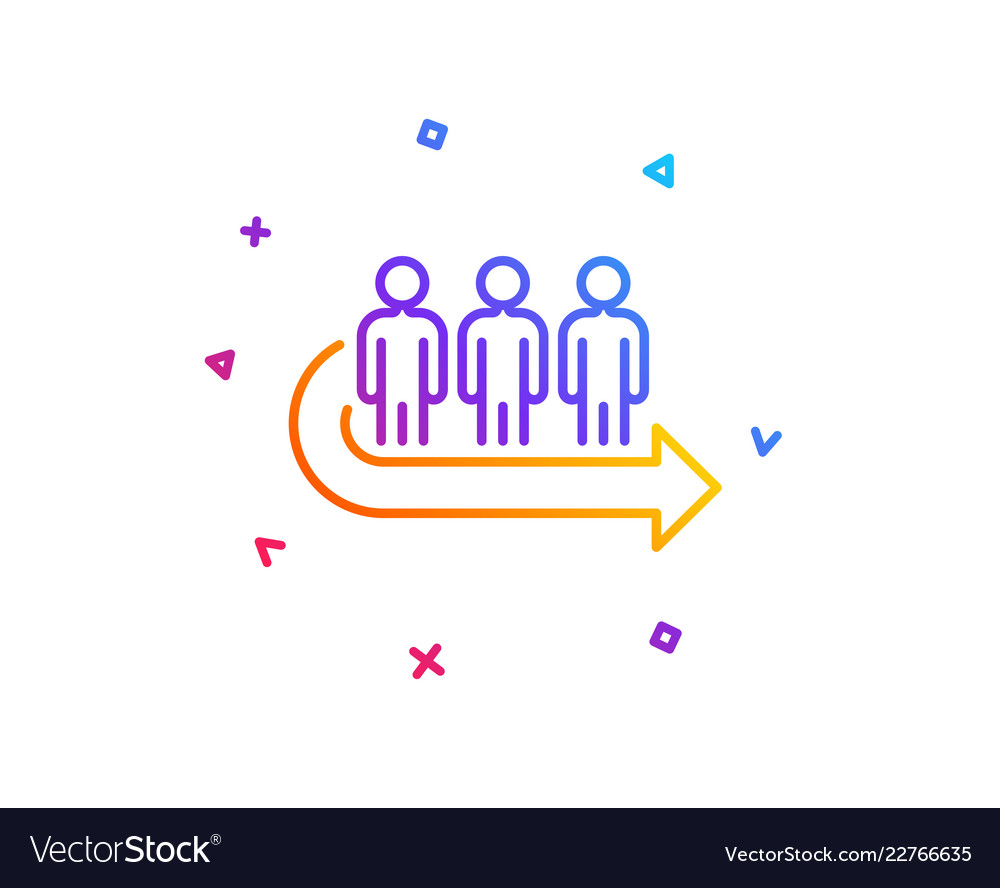 Queue line icon people waiting sign