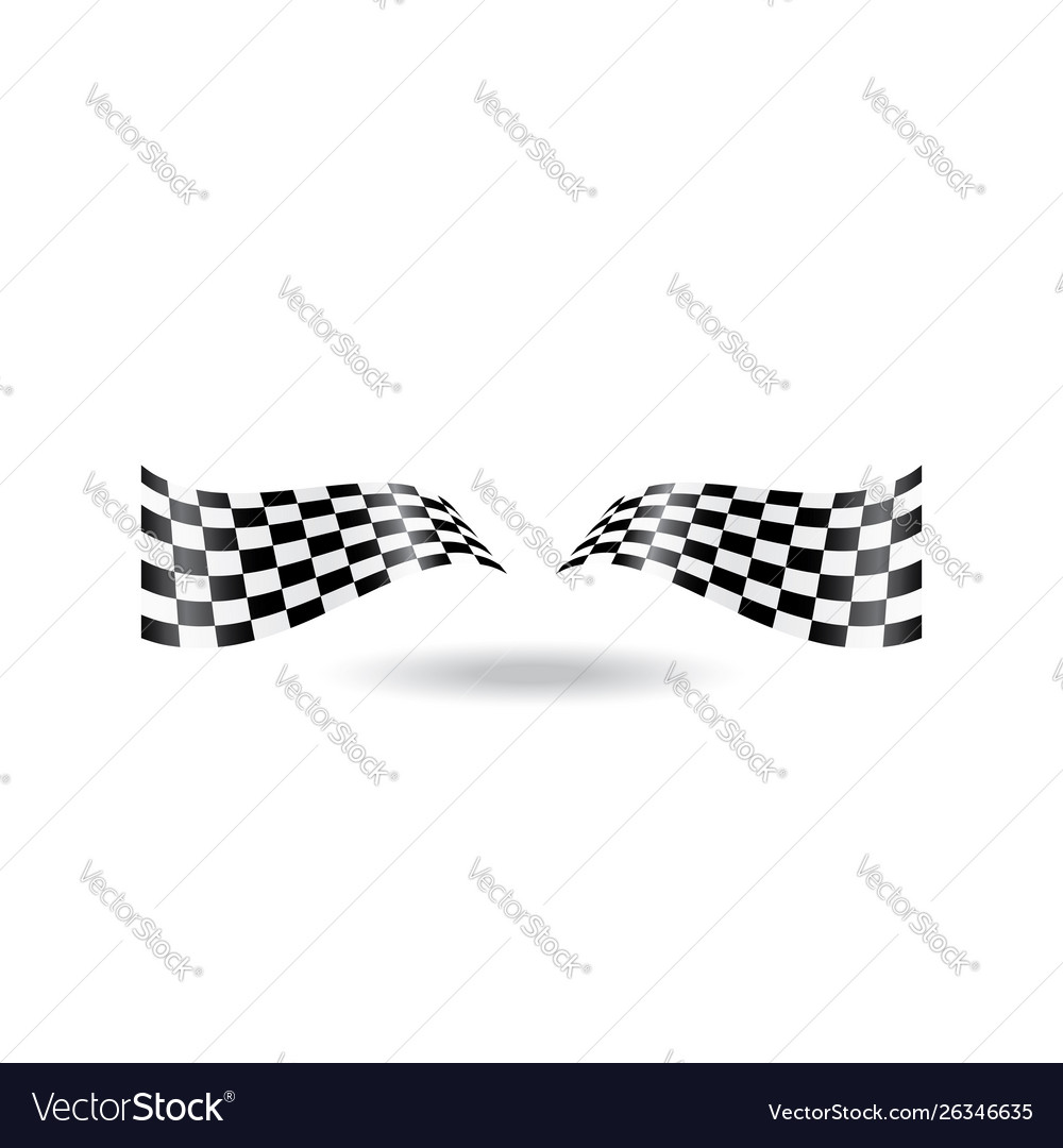 Flag icon. Checkered flags. Pixel art flat style. Design for logo