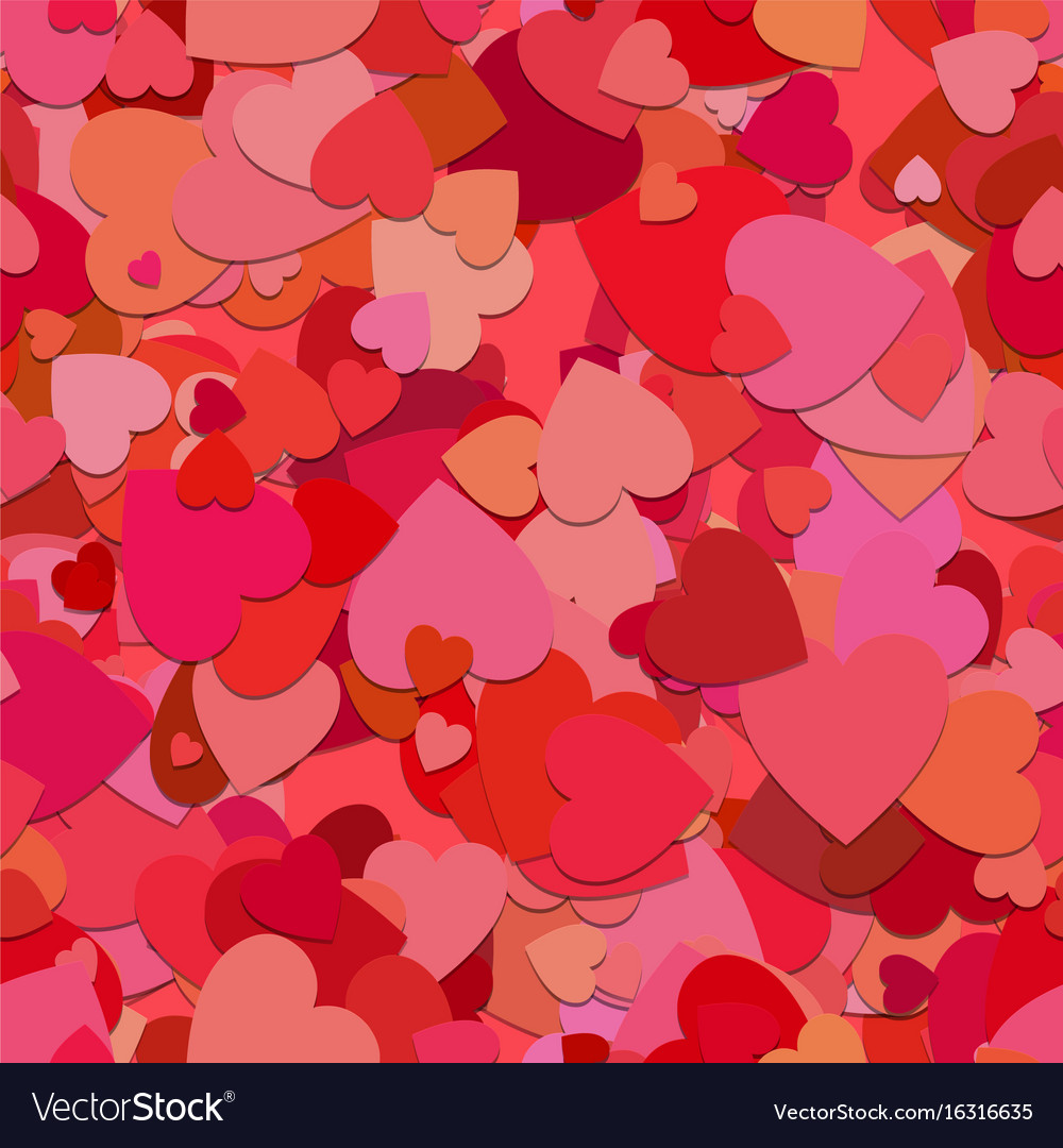 Red seamless heart background pattern