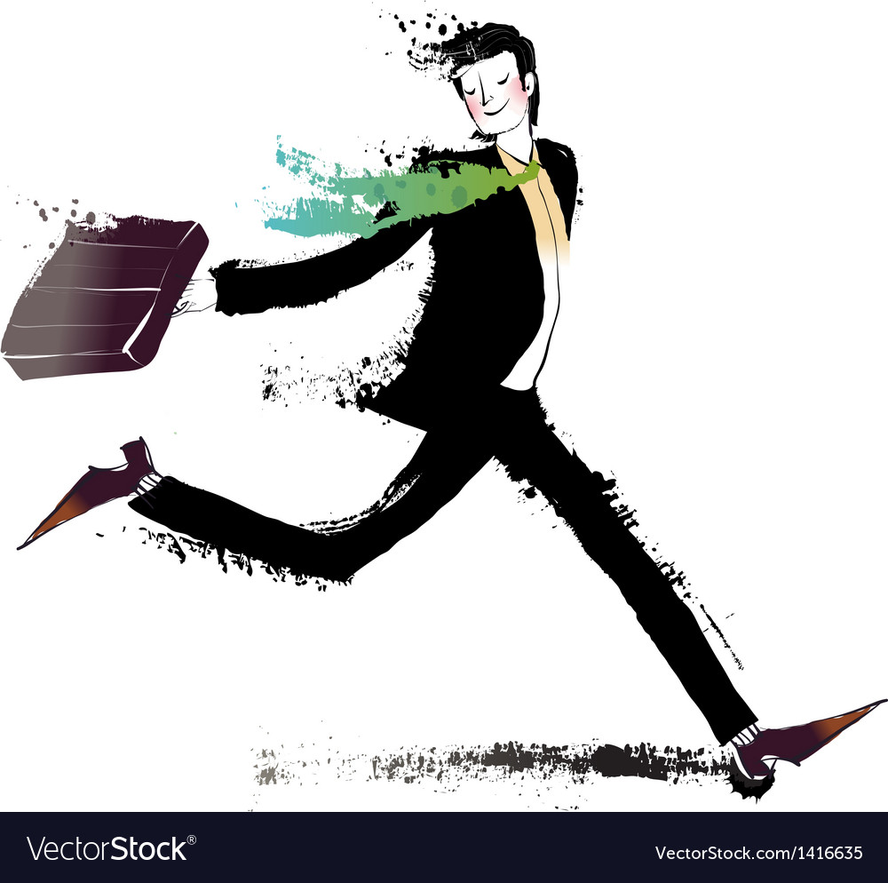 Side view of man running