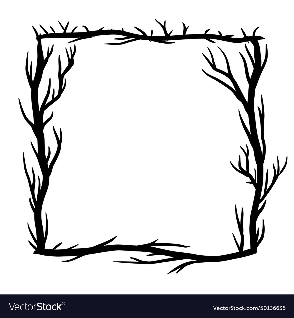 Tree frame vector image Tree frame