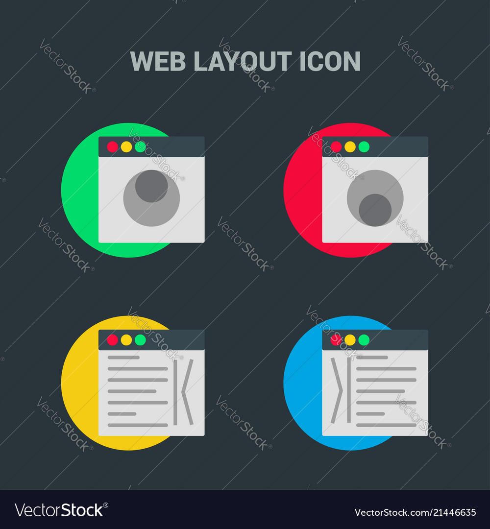 Web layout icon with creative design