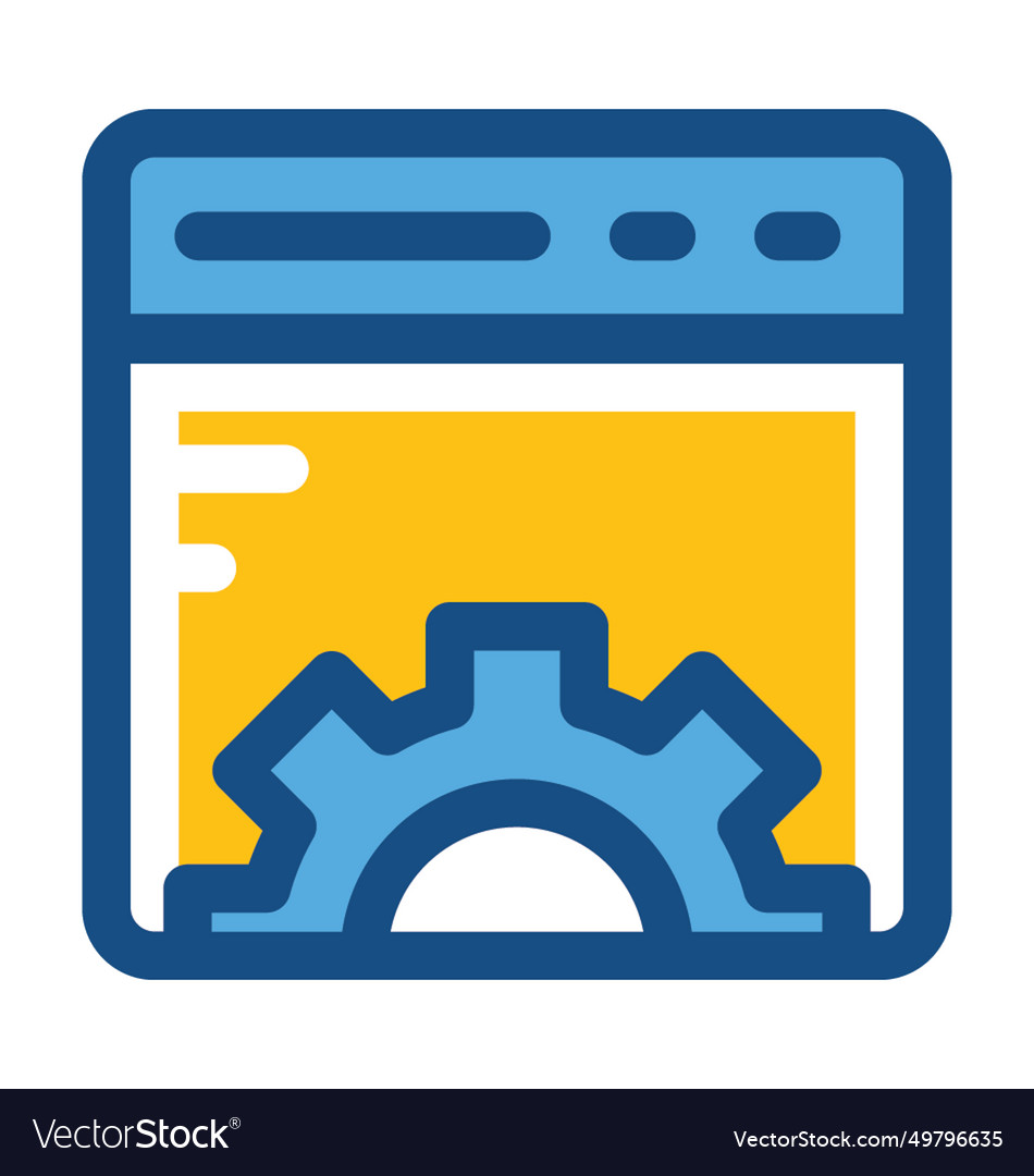 Web setting colored icon