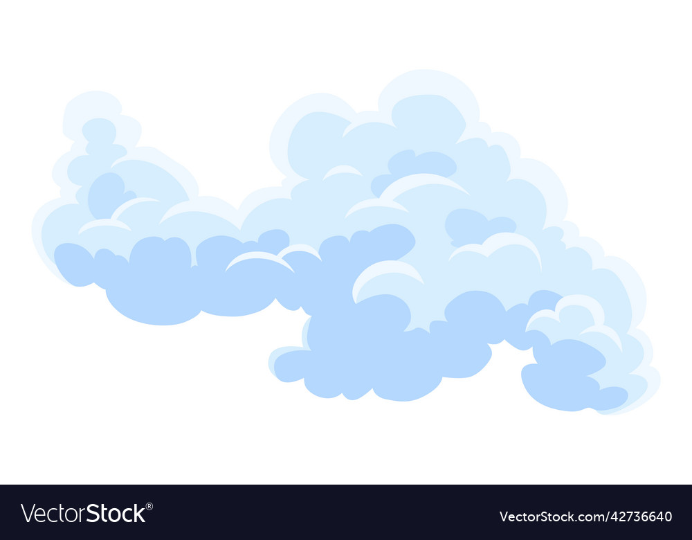 Cartoon clouds abstract white cloudscape icon