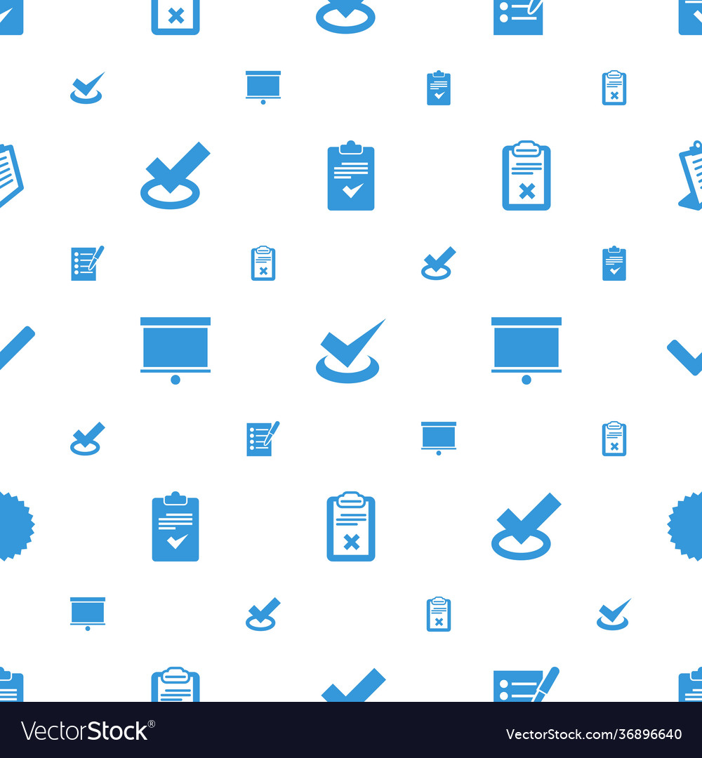 Checkmark icons pattern seamless white background